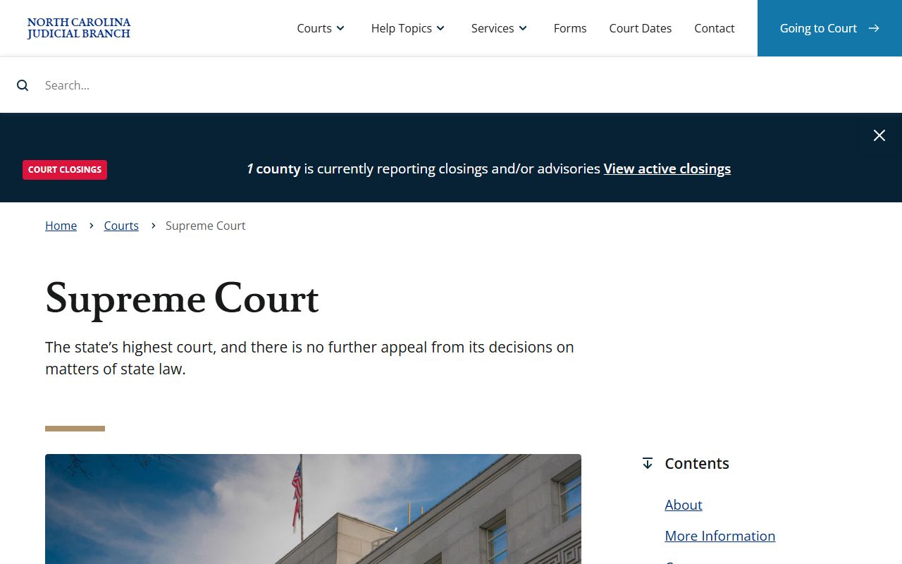 Supreme Court of North Carolina above Guilford County Superior Court