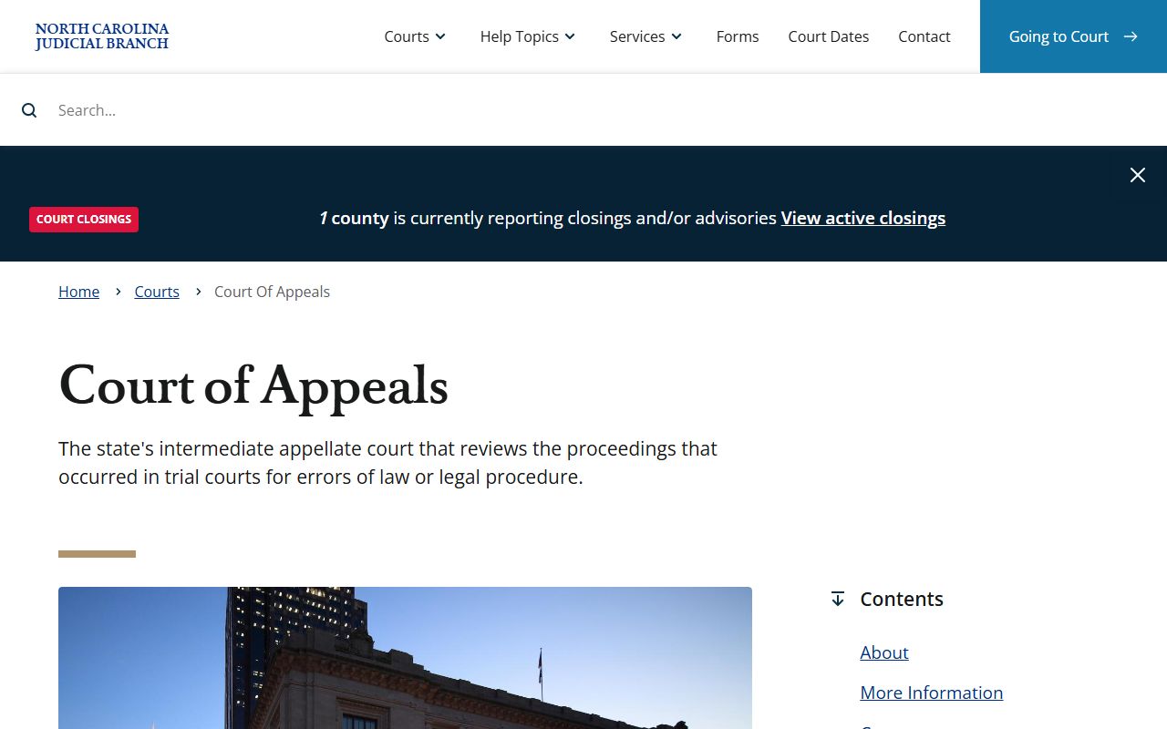North Carolina Court of Appeals for Guilford County Superior Court appeals