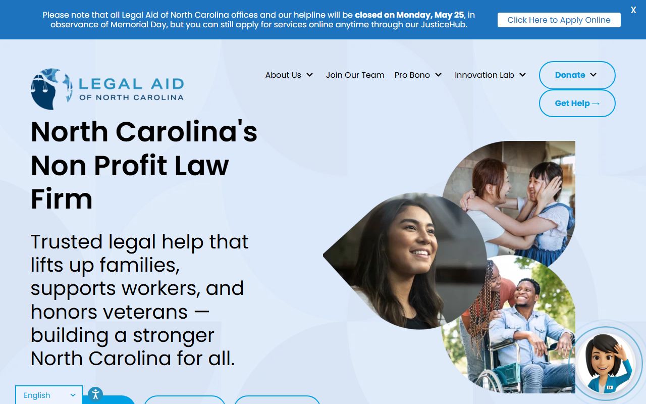 Legal Aid of North Carolina self-help resource for Guilford County court users